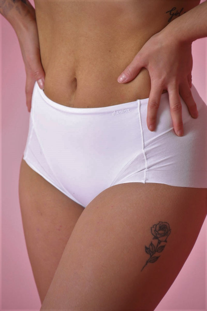 Janira Culotte invisible en coton stretch Blanc Taille S à XL
