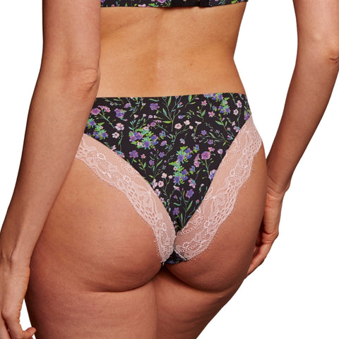 Slip dentelle invisible fleur de Lin