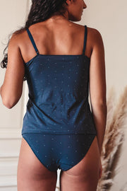Top à Pois Blancs