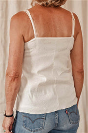 Débardeur Fine bretelle Ivoire Agatha Satin