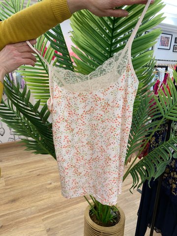 Débardeur microfibre fleurie