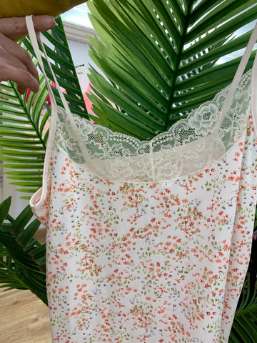 Débardeur microfibre fleurie