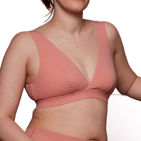 Soutien-gorge sans armature cache coeur Uni Terracotta