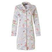 Chemise de nuit liquette boutonnée satin Flores