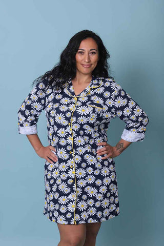 Chemise de nuit boutonnée coton Marguerite