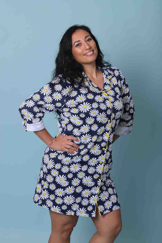 Chemise de nuit boutonnée coton Marguerite