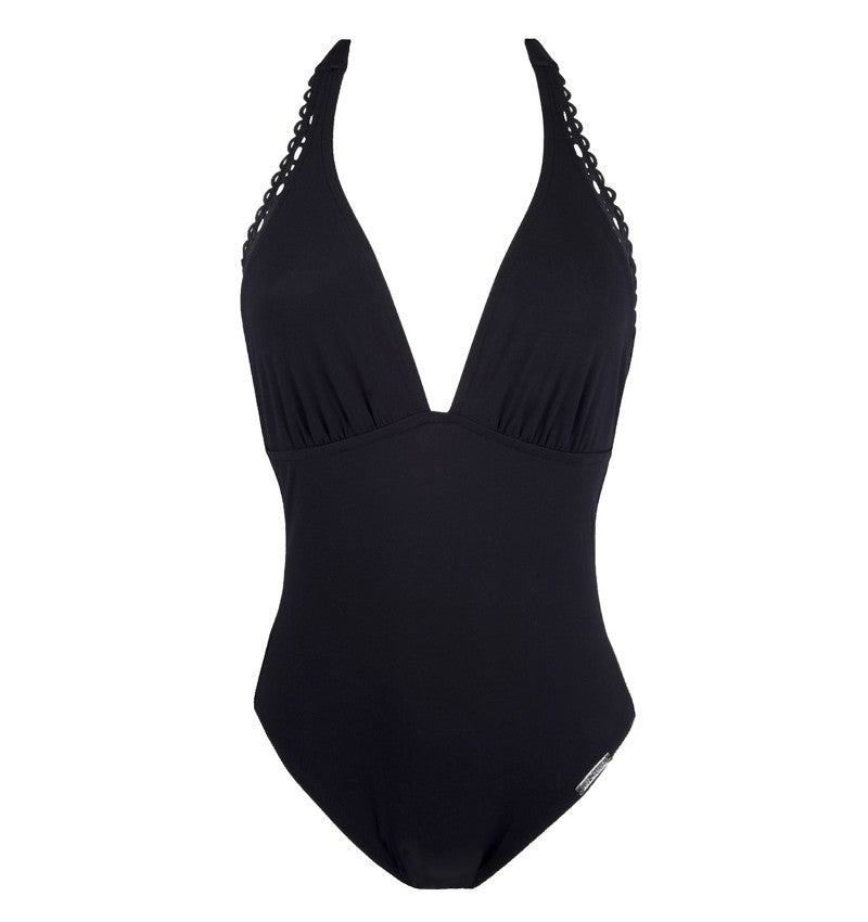 Maillot de bain 1 pièce Ajourage Couture Noir