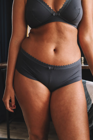 Shorty Coton Oxygène Gris Anthracite