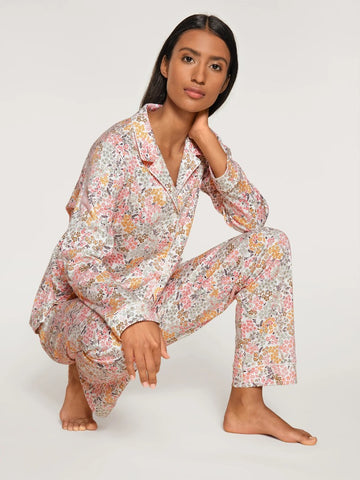Pyjama chemisier coton fleurie