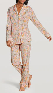 Pyjama chemisier coton fleurie