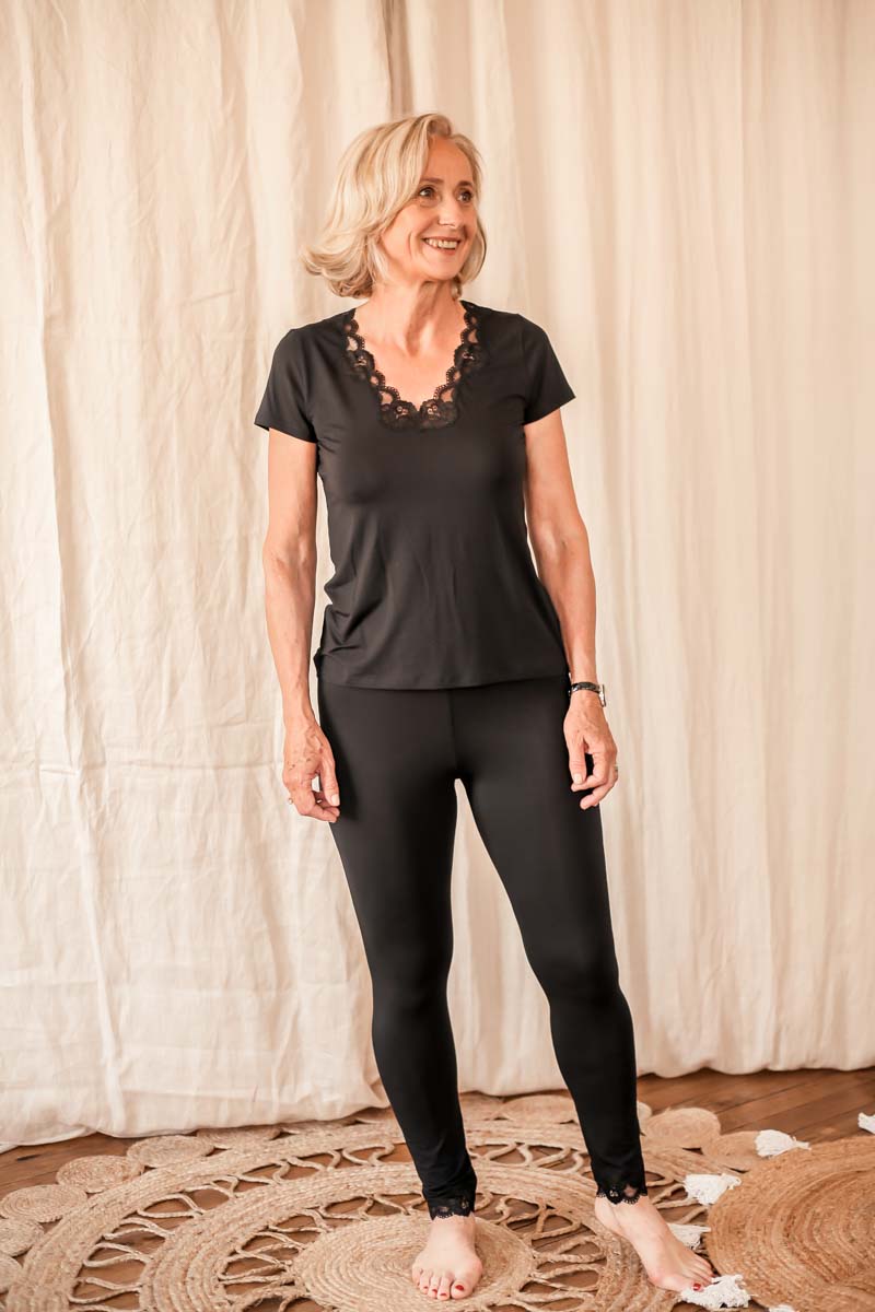 Tee-shirt manche courte Simply Perfect Noir