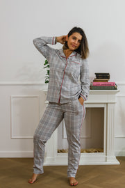 Pyjama carreaux gris