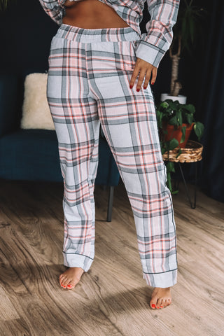 Pyjama chaud carreaux gris