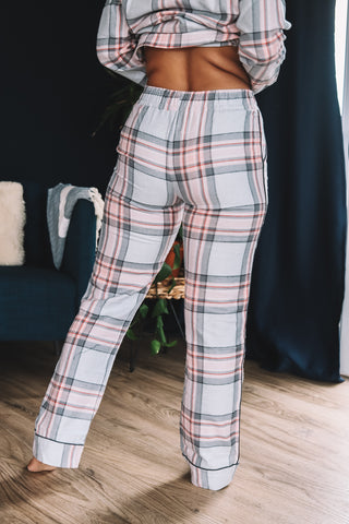 Pyjama chaud carreaux gris