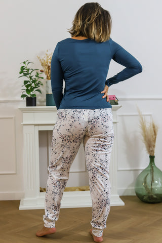 Pyjama étoile bleu canard
