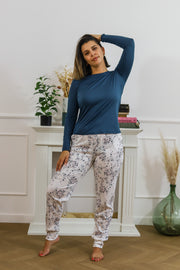 Pyjama étoile bleu canard