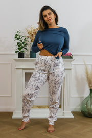 Pyjama étoile bleu canard
