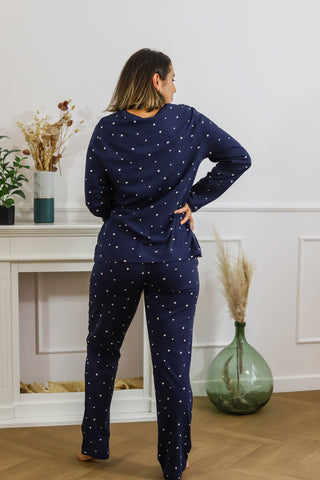Pyjama chipie bleu marine coton
