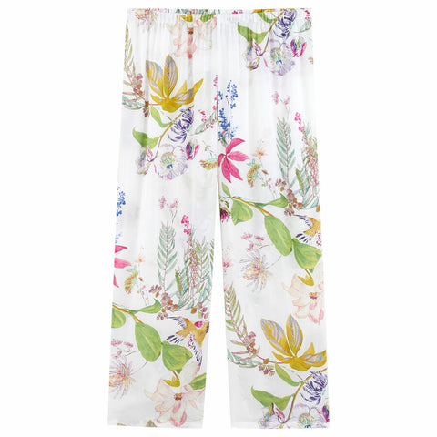 Pyjama blanc fleurie d'été