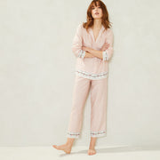 Pyjama chemisier satin coton d'été
