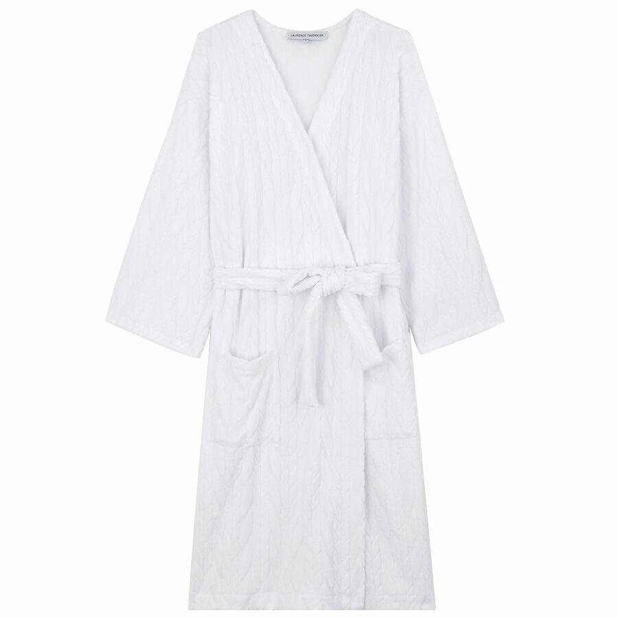 Kimono court coton blanc