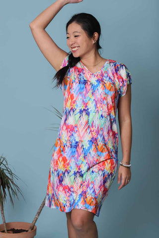Robe longue store arc en ciel