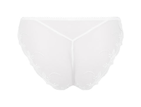 Slip séduction blanc Crystal poésie