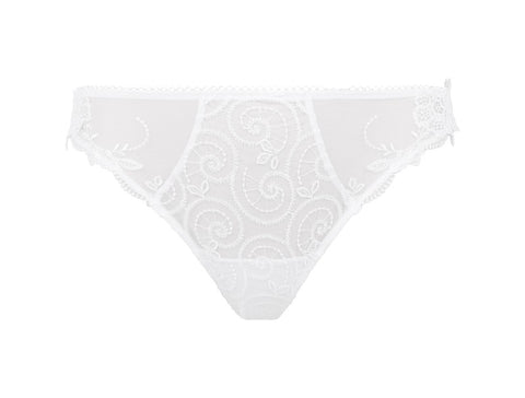 Slip séduction blanc Crystal poésie