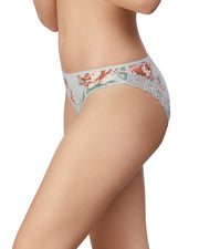 Slip bas coton fleurie bleu ciel