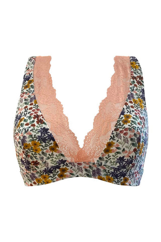 Soutien-gorge sans armature cache coeur Violette