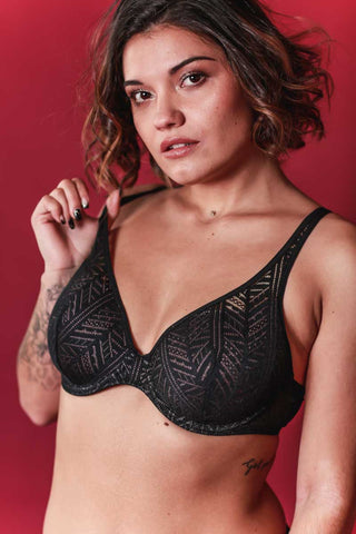 Soutien-gorge rembourré forme coeur Richard noir