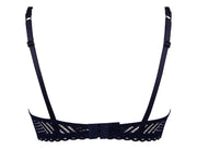Soutien-gorge sans armature bonnet profond Tressage graphic Marine