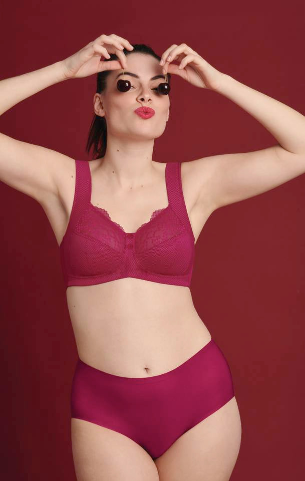 Soutien-gorge sans armature confort Orely Cherry red