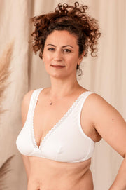 Soutien-gorge sans armature Oxygène Coton Blanc