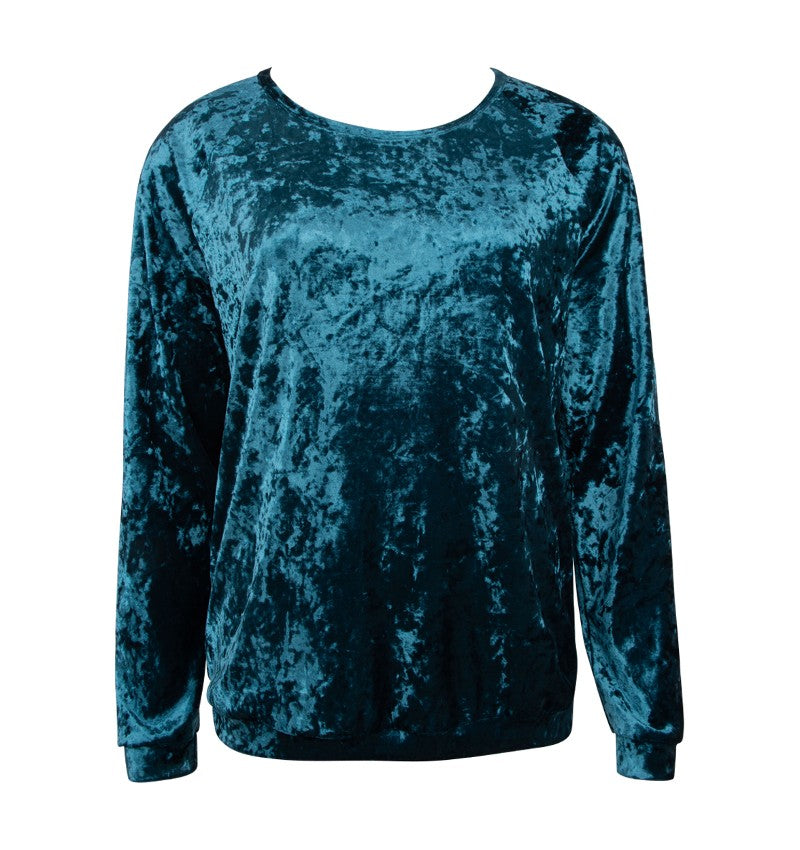 Tenue détente jogging Velours en fête Bleu canard