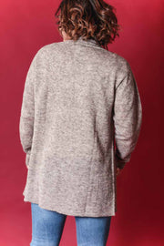 Veste mis longue en Laine Alapga beige chiné